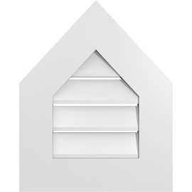 Signature Urethane GVSPE16X2001SF-13 Peaked Top Standard Frame, Primed Tan Signature Series Surface Mount Gable Vents, 16-in. W x 20-in. H