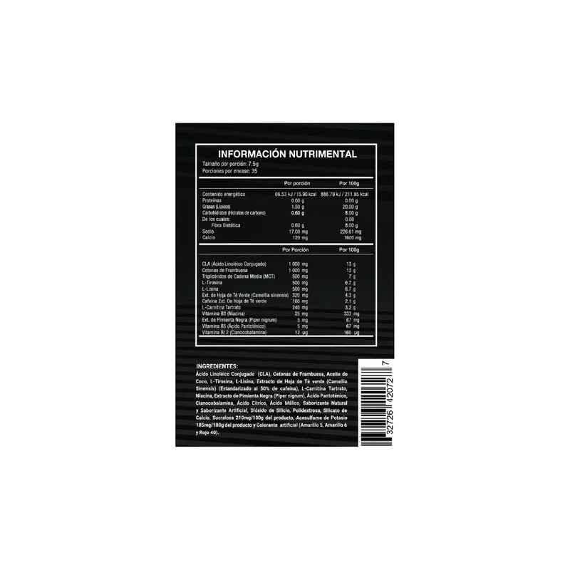 Ultra Pure Supps Cla Carnitina 35 Serv 270g Sabor Ponche