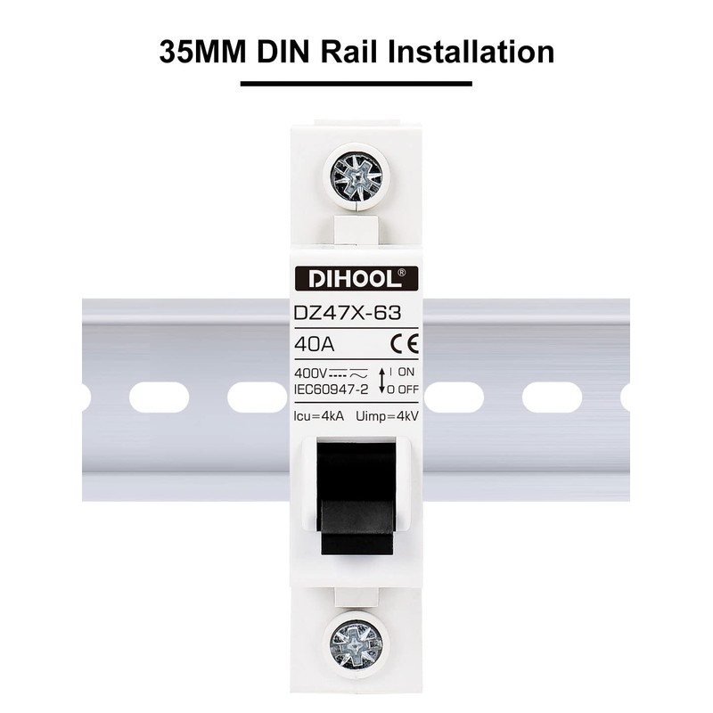 DIHOOL Miniature Circuit Breaker 2pcs 40 Amp dc Solar Disconnect
