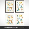 A4 Large Dinosaur Posters and Alphabet Chart - Little Boys