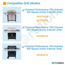 BBQration 16.9" G530-B700-W1 Grill Parts for Charbroil Performance TRU-Infrared 500 3/4 Burners 463274016 463274019 463280219 463280419 Grill Grate for Charbroil Grill Replacement Parts
