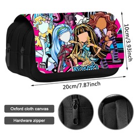 SYTTNUM Monster Pencil Case, Pencil Bag Student, Anime Pencil Case, for Students, Learning and Office Supplies, Children's Gift, black, Cartoon