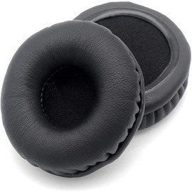 TXDAMAI Foam Ear Pads, Headset Ear Pads, 1 Pair of 70 mm Round Replacement Ear Pads Made of Faux Leather, Compatible with Headphones (Diameter 70 mm, Black)