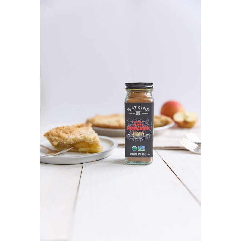 Watkins Gourmet Organic Spice Jar, Ground Cinnamon, Non-GMO, Kosher, 71