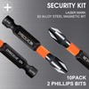 10-Pack 2 Phillips Bits- Phillips Bits #2 Impact Magnetic- PH2