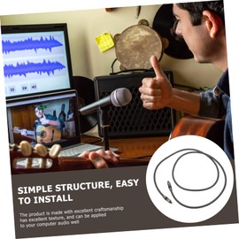 Vaguelly 1pc Optical Audio Cable Fiber Cord for Home Theater Amplifier High- Transmission Easy Installation Black