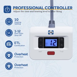 Sealy Electric Blanket Full Size 72"*84",Super Cozy Faux Fur to Sherpa Reversible Heated Blanket Full Size with 10 Heating Levels & 1-12 Hours Auto Off Overheating Protection Machine Washable,Charcoal