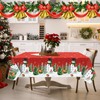 Peryiter 2 Pcs Christmas Snowman Tablecloth 54 x 108 Inch