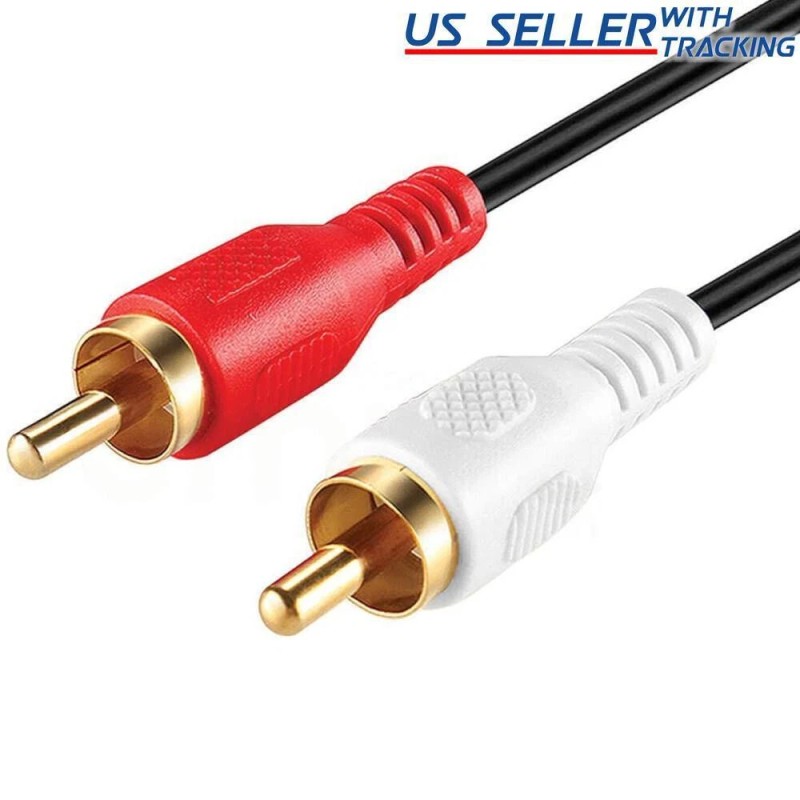 Universal 2 RCA to 2 RCA RCA Cable, Male Stereo