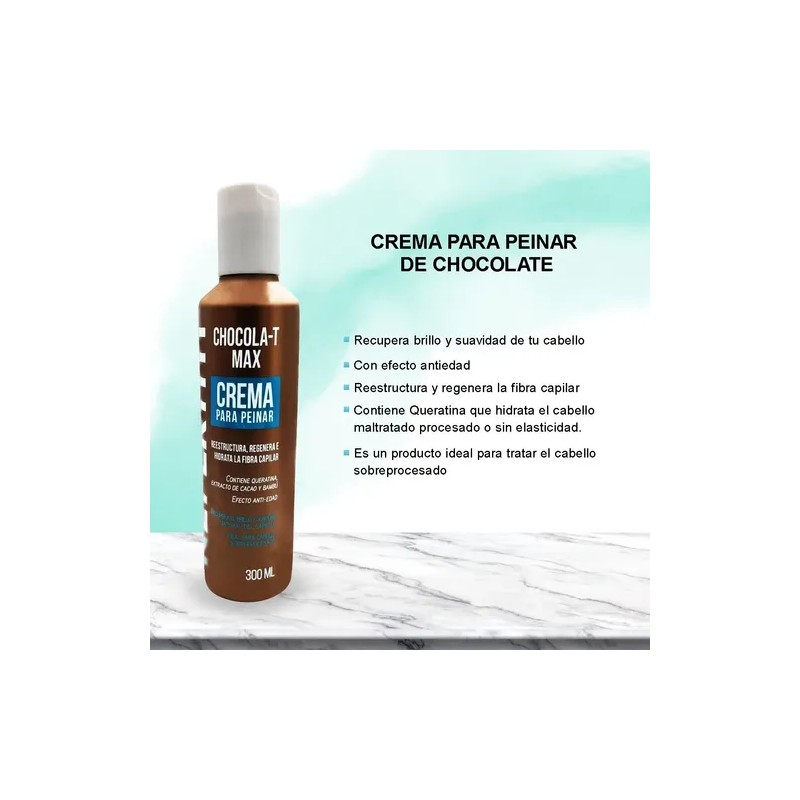 Crema Para Peinar Nefertiti Hidratación Chocola-t Max 300 Ml