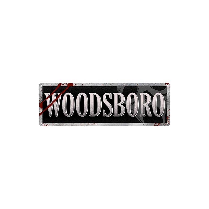 Woodsboro Slim Tin Sign 30.5x10.1cm