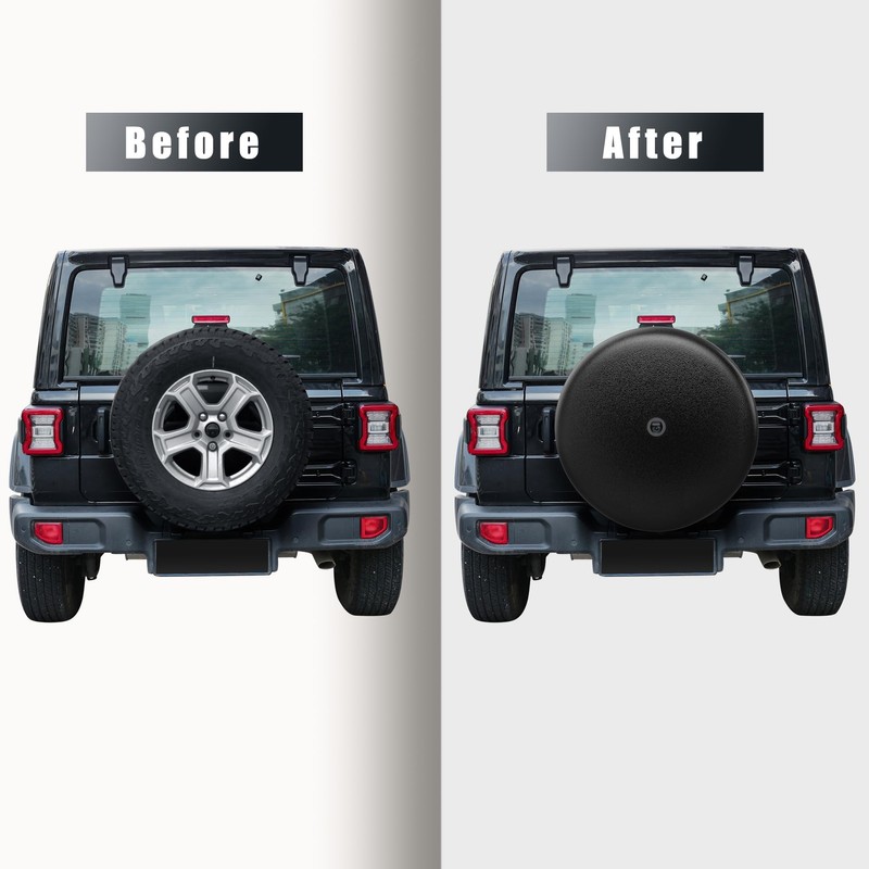 Moonet 33" Tire Cover with Camera Hole, for Jeep Wrangler