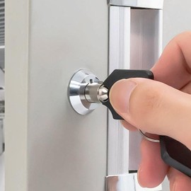 1 Sets Toolbox Lock with 2 Black Keys, Tubular Lock and Key Set, Tool Box Replacement, Cabinet Insert Linkage Drawer, Cabinet and Furniture Locks