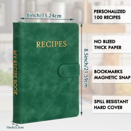 JULEASEL Blank Recipe Book to Write in Your Own Recipes, Thick Recipe Collection Book w/ 234 Pages, Hardcover Blank Cookbook for Family Recipes, Mom Christmas Gifts, Unique Gift for Cooking Lovers