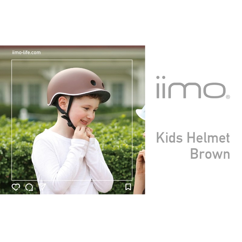 M&M iimo Kids Helmet Comfort Brown 20.5 - 22.0 inches