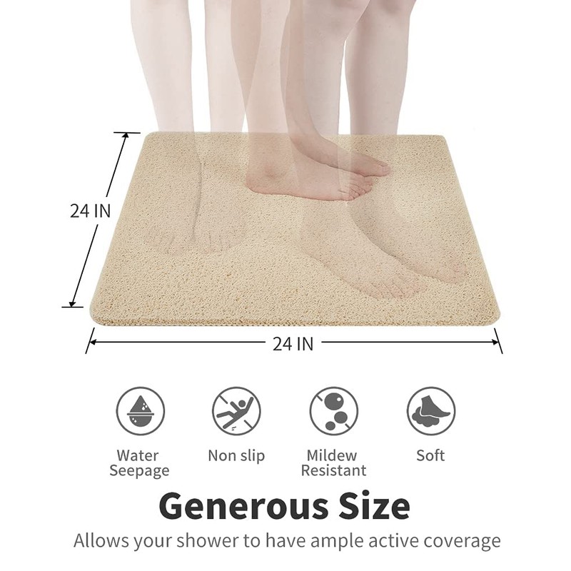 Non Slip Shower Mat, Comfortable Bath mat for Textured Surface,