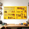 Chinrose Metal Pegboard Panels, Yellow, Heavy Duty