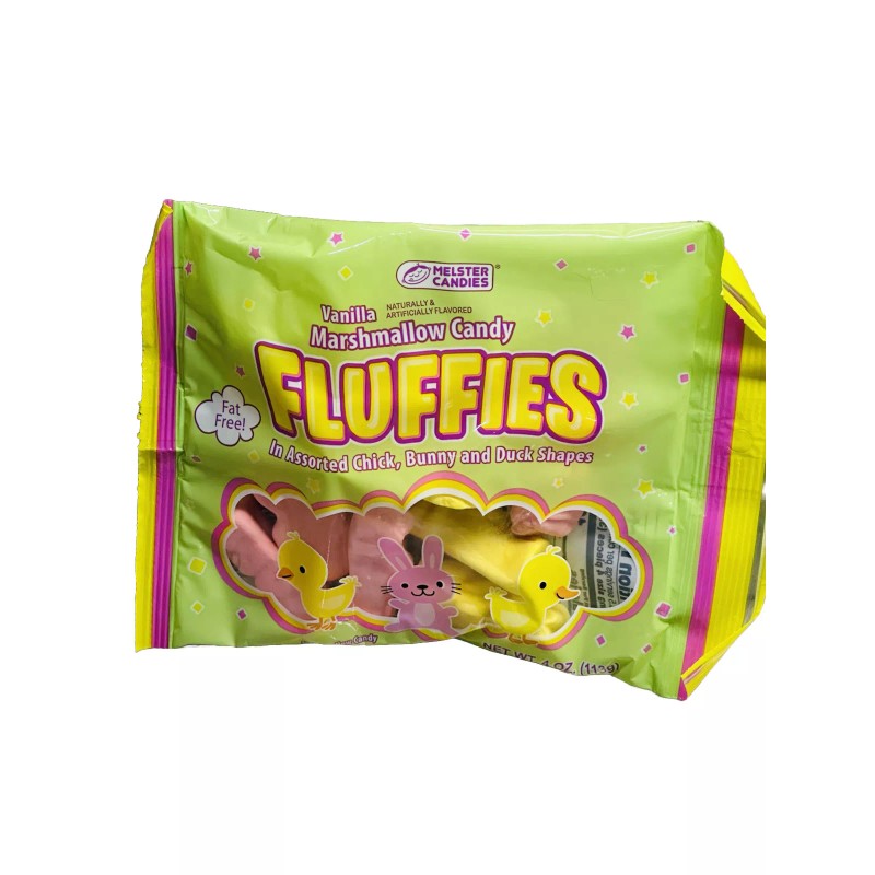Duck Melster Candies Vanilla Marshmallow Flufflies Fat Free Duck/Bunny Shaped