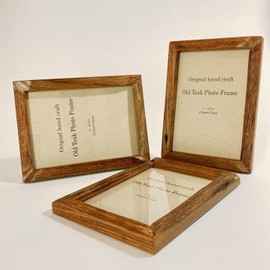 H ph2l N Old Wood Photo Frame, Natural 2L Edition, Frame, Wooden Picture Frame, Picture Frame, Wall Hanging, Tabletop, Menu Board, Antique, 0.6 gal (2 L)
