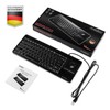 Perixx PERIBOARD-514H Plus Wired Keyboard with Trackball - 14.57x5.39x1.02 Inch