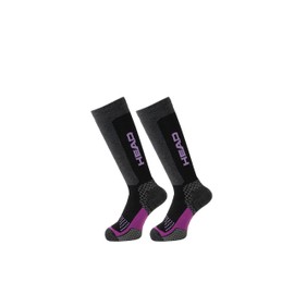 Head Socks, Skiing, Snowboarding, Outdoor, Winter, Women's, 8.5 - 9.6 inches (21.5 - 24.5 cm), Thick, 1 Pair Black, Black