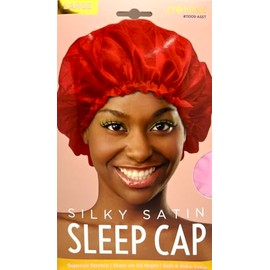 DONNA Satin Sleep Cap for Women Black Women Hairstyles Shower Cap for Women Bonnet Satin Bonnet for Sleeping1pc Large (Light Pink)