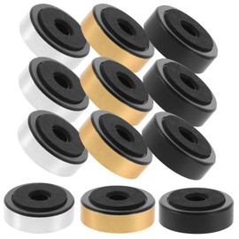 Gadpiparty 12pcs Speaker Isolation Feet Pads Vibration Absorber for Amplifiers and Turntables Stylish Black Gold Silver Options Easy Installation Floor Protector Mats