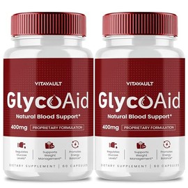 Glyco Aid Pills Advanced Blood Support Formula Supplement, GlycoAid Blood Capsules - Maximum Strength, Glyco Aid All Natural Formula Pills, GlycoAid Capsules Blood Support Reviews (2 Pack)
