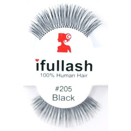 #205, 12 Pairs ifullash 100% Human Hair Eyelashes