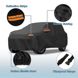 ATOCOVER Car Cover Waterproof Custom Fit for Kia Seltos All Weather for Automobiles Outdoor Snow Sun Dust UV Protection Full Exterior Cover with Door Zipper