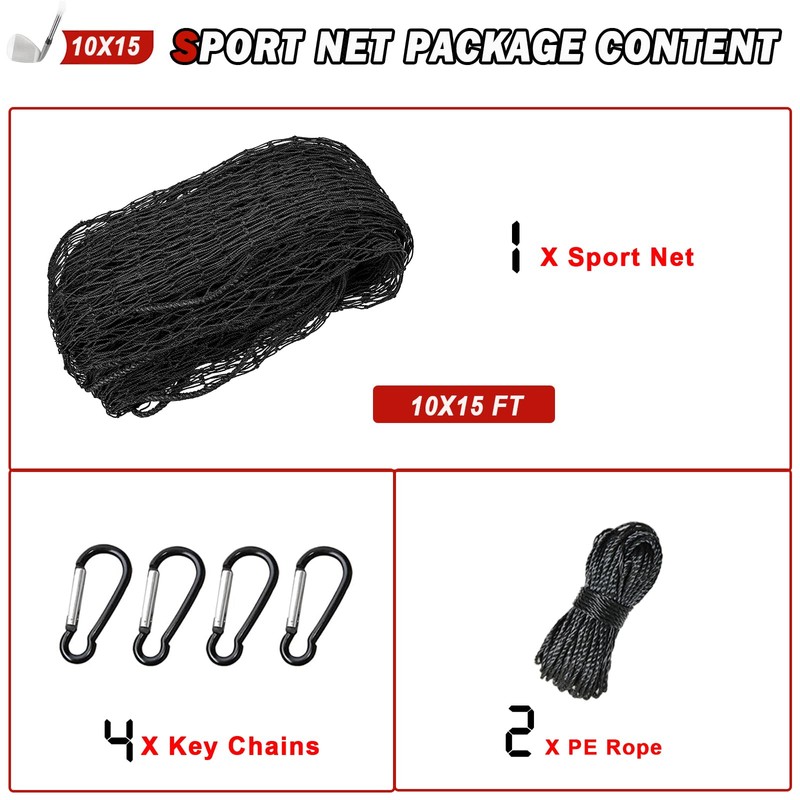 AOLIGEIJS Golf Net,Golf Practice Net,Sports Netting,Sports Practice Barrier Net,Heavy Duty