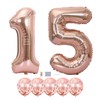 DUXUANT Rose Gold 15 Birthday Decorations - 40 Inch Number