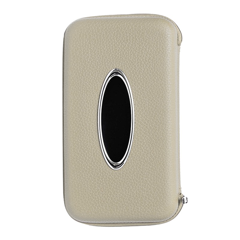 Car Tissue Holder Decorative Leather Container Visor Hanging Box for