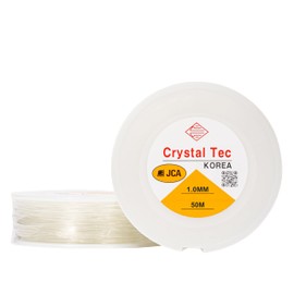 Genuine Crystal Tec Korea TPU Cord Clear Strong Stretchy Elastic Jewelry Making Beading String (50M, 1.0mm)