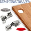2PCS Soft Close Cabinet Hinge, No Pre-Drilled Cabinet Hinges, Surface