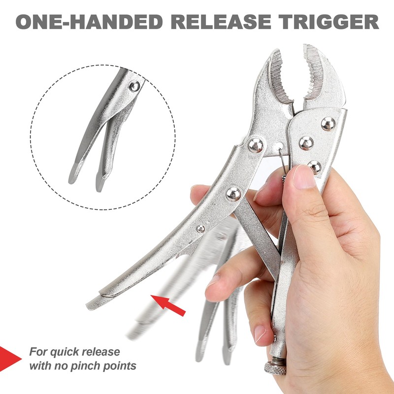 FASTPRO 4-Piece Locking Pliers Set, Vice Grips Pliers Included 5",