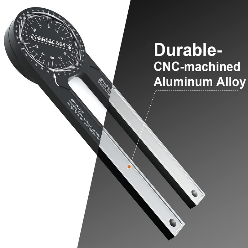 AIMALL 360° Woodworking Protractor Horizontal Angle Gauge - Precision CNC