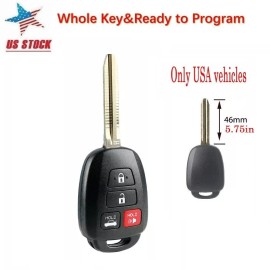 SUPALAND 2014-19 TOYOTA COROLLA keyless entry remote key fob transmitter HYQ12BEL "H"chip