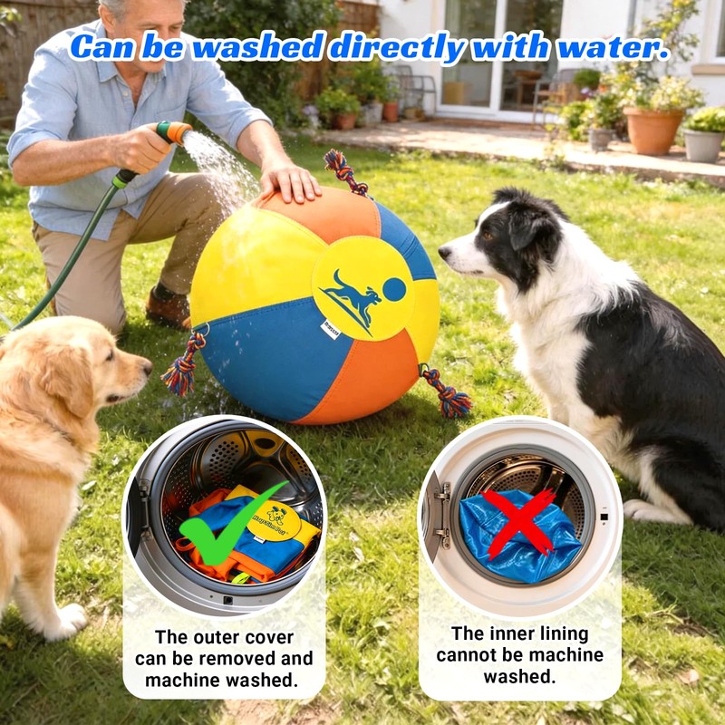 NUOLAN Upgraded 22" Heavy-Duty Herding Ball for Dogs with Knotted