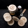 Spruchreif Coasters for Drinks Wooden Coasters for Drinking Glasses 2-in-1
