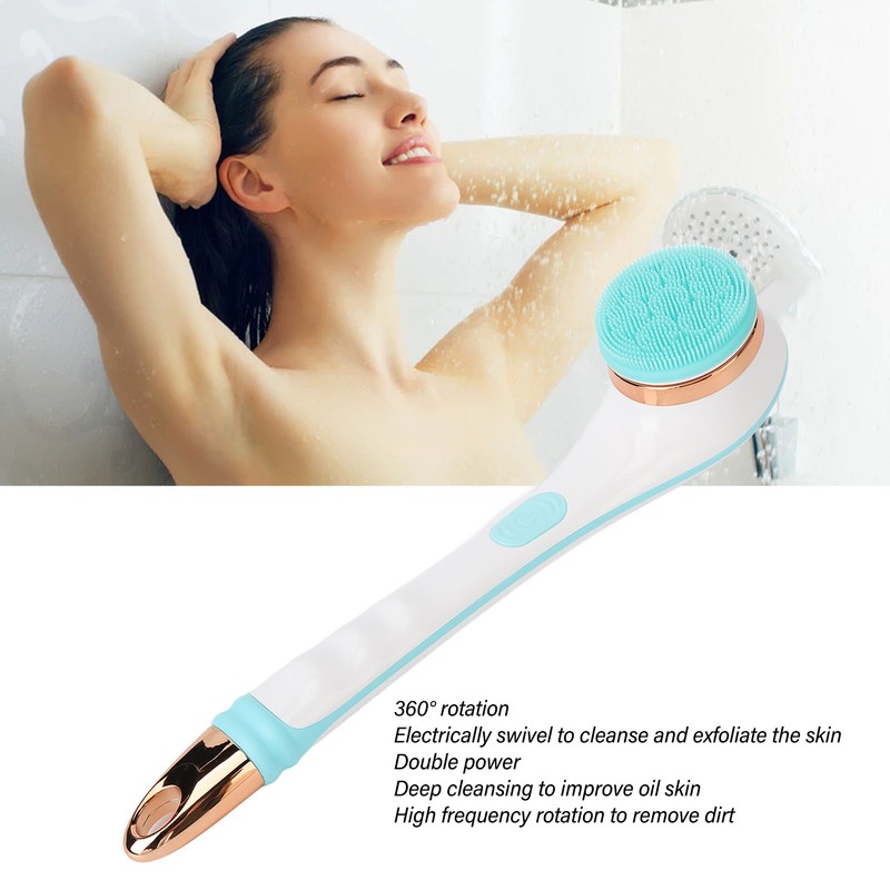 Electric Body Brush Set 360 Degrees Rotating 4 Heads Long