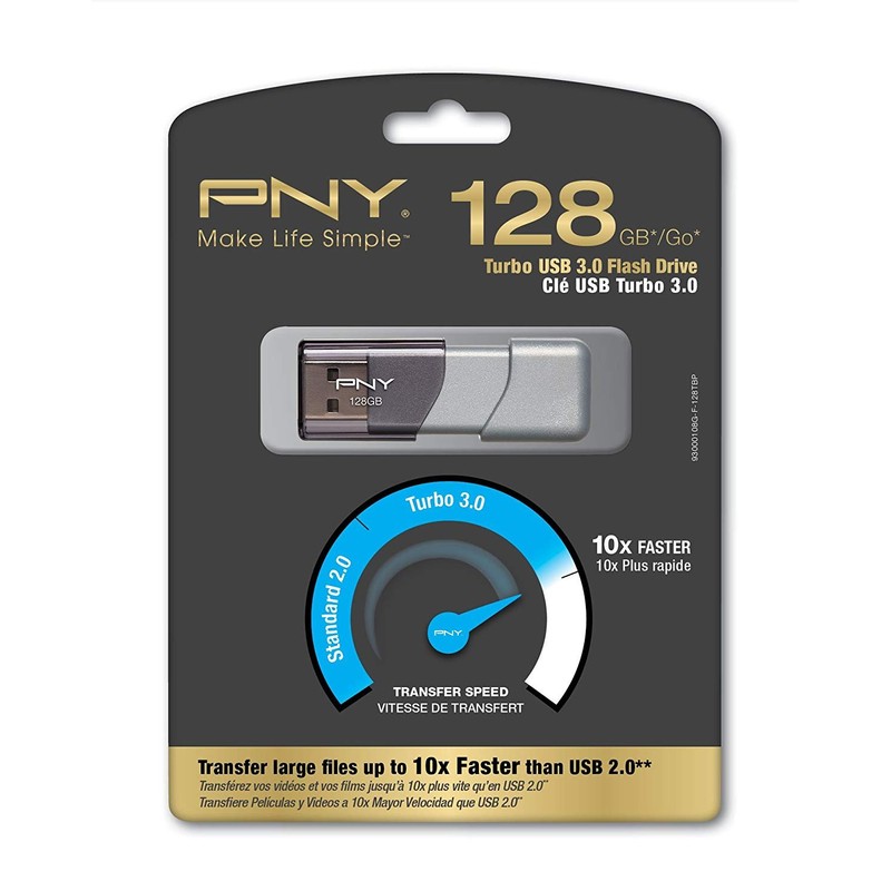 PNY Unidad flash USB 3.0 de 128 GB Elite Turbo