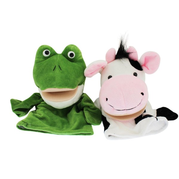 nasissant papetto Puppet Frog Cow Set of 2 Puppet Frog Cow