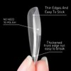 Beautilux Nail Tips, 552 Pieces, Medium Square Tips for Gel