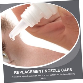 Baluue 60pcs Eyelash Glue Inner Mouth Dropper Handwash Dispenser Bottle Reusable Universal Glue Bottle Mouth Tweezers Glue Bottle Nozzle Cap Glue Bottle Replacement Lash Glue Duo Liquids