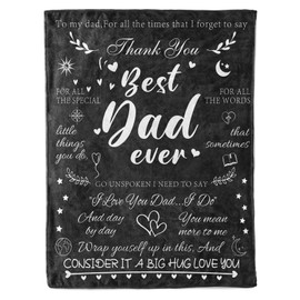 CadeauJoie Dad Gifts, Flannel Blanket Gifts for Dad from Daughter son, Super Soft Cozy Throw Blanket Dad Gifts from Daughter Son on Birthday Thanksgiving Christmas Father's Day 152 * 127cm