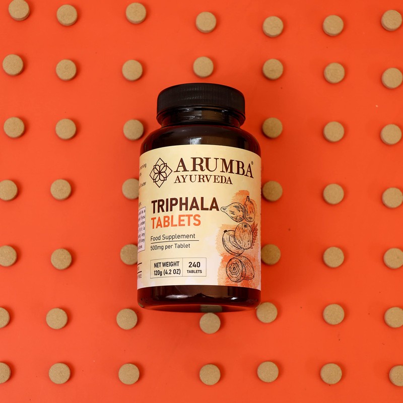 Arumba Ayurveda Triphala Tablets 240 Tablets, 500 mg per Tablet,