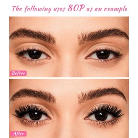 Cluster Lashes Lash Extension D Curl 80D 216Pcs Lash Clusters Individual Lashes Soft DIY Eyelash Extensions Mixed Tray Eyelash Clusters Easy Diy Lash Natural Look (80D-0.07D,8-16mm)