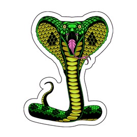 WickedGoodz Cobra Snake Vinyl Decal - Reptile Bumper Sticker - for Laptops Tumblers Windows Cars Trucks Walls