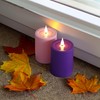 yunsheng Flameless Advent Candles Purple and Pink, 5 Inch Battery